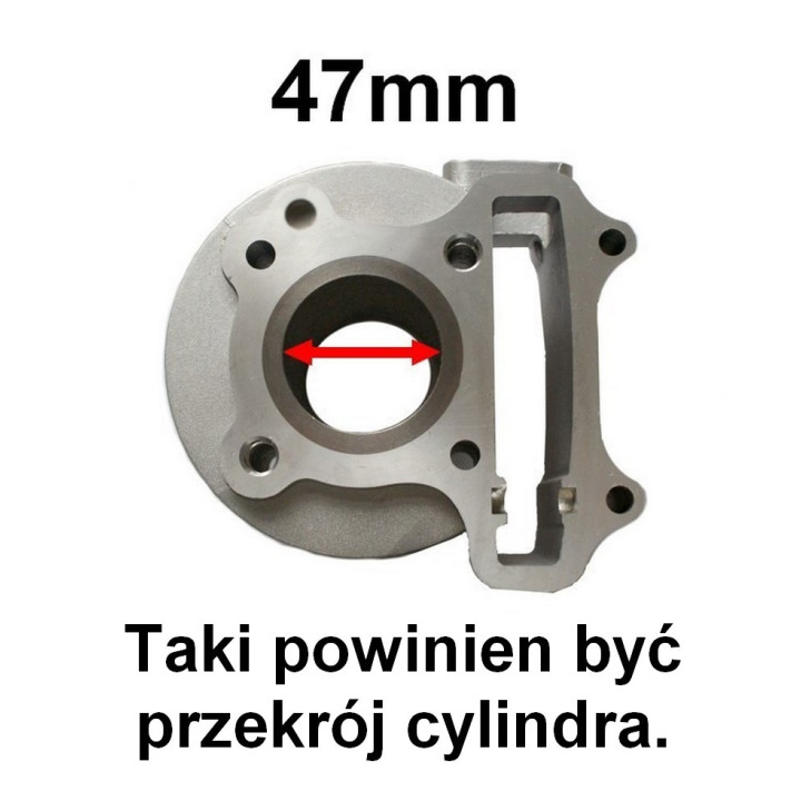 Tłok pierścienie 47 mm Tuning do skutera Romet 727 50 4T ECO JOY Komfort