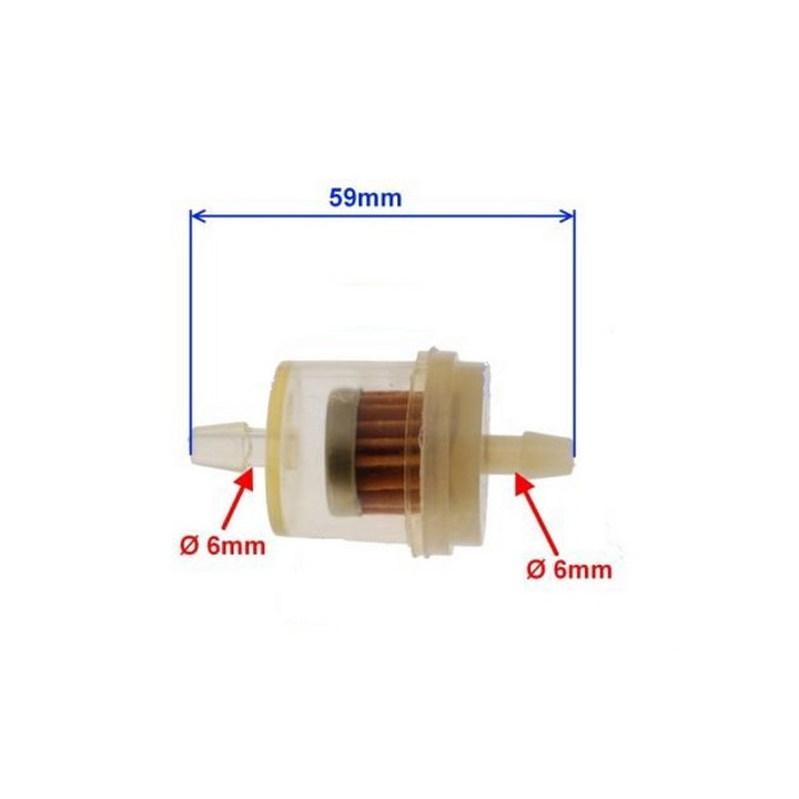 Filtr paliwa na wąż 6mm i 5mm do skutera Romet 727 50 4T ECO JOY Komfort