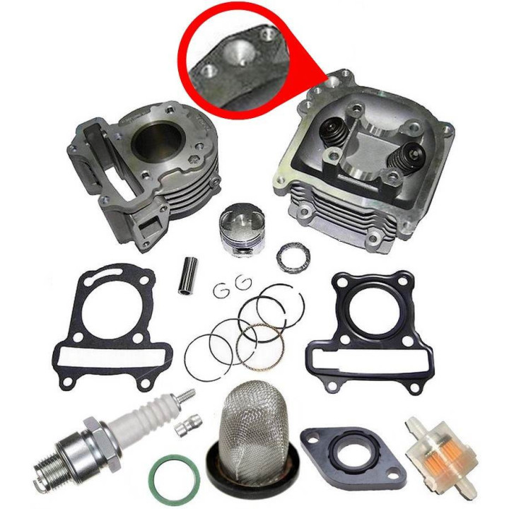 Cylinder głowica 47 mm Tuning 80 cc do skutera Romet 727 50 4T ECO JOY Komfort