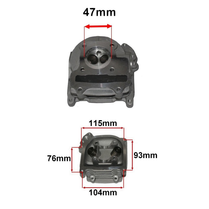Cylinder głowica 47 mm Tuning 80 cc do skutera Romet 727 50 4T ECO JOY Komfort