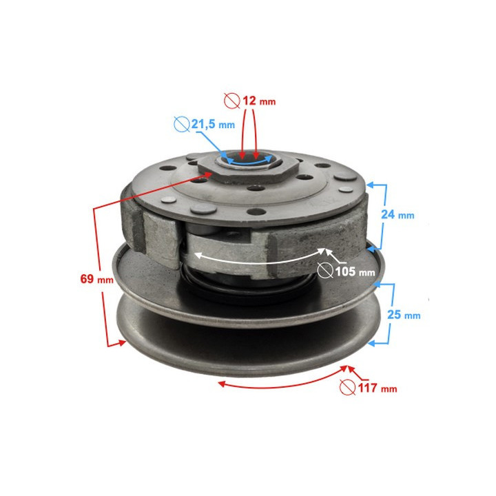 Sprzęgło odśrodkowe kompletne do skutera Romet 727 50 4T ECO JOY Komfort