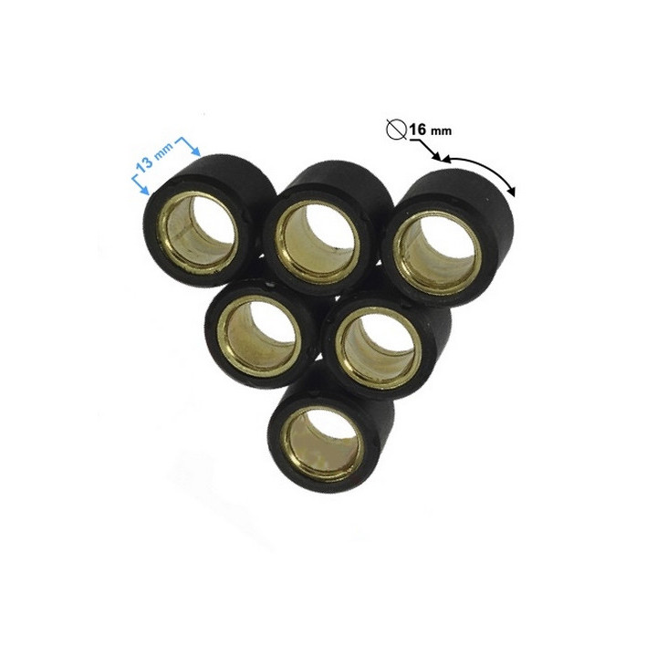 Rolki wariatora 16x13mm 6,5g standard do skutera Romet 727 50 4T ECO JOY Komfort