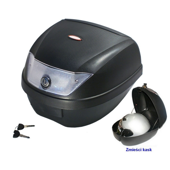 Kufer czarny na jeden kask do skutera Romet 727 50 4T ECO JOY Komfort