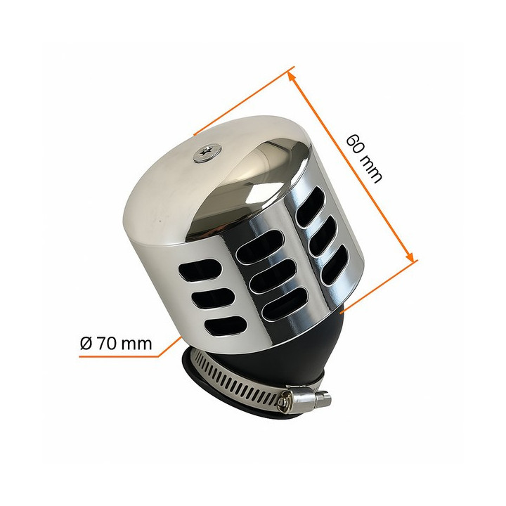 Filtr powietrza stożkowy chrom tuning do skutera Romet 727 50 4T ECO JOY Komfort