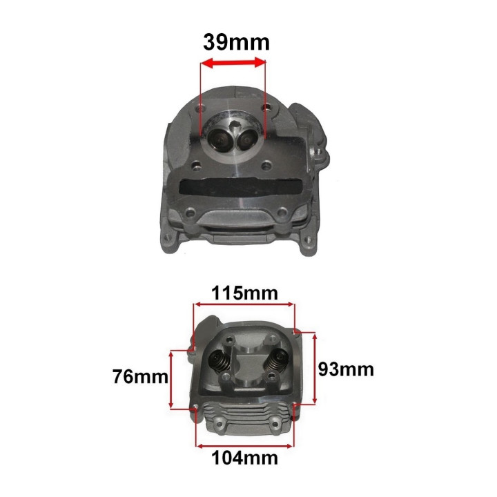 Głowica cylindra 50cc 39mm bez SLS do skutera Romet 727 50 4T ECO JOY Komfort