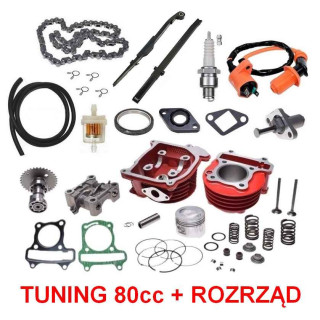 Cylinder głowica tuning 80 do skutera Romet 727 50 4T ECO JOY Komfort
