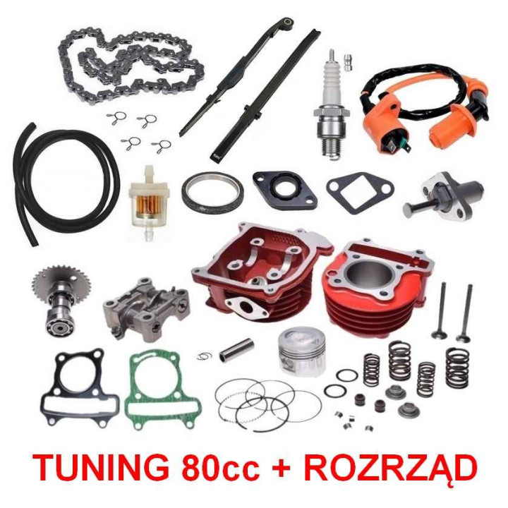 Cylinder głowica tuning 80 do skutera Romet 727 50 4T ECO JOY Komfort