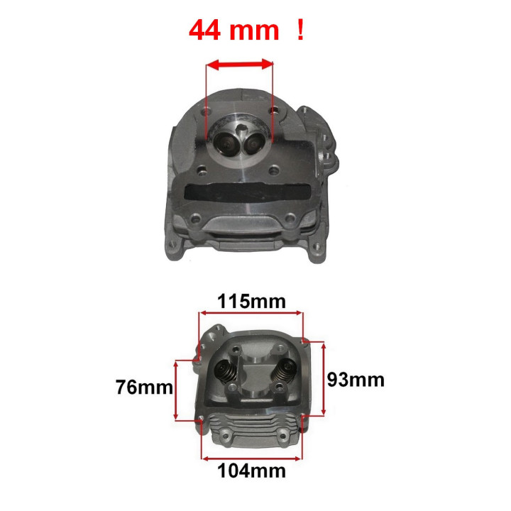 Głowica na cylinder 44 mm tuning do skutera Romet 727 50 4T ECO JOY Komfort