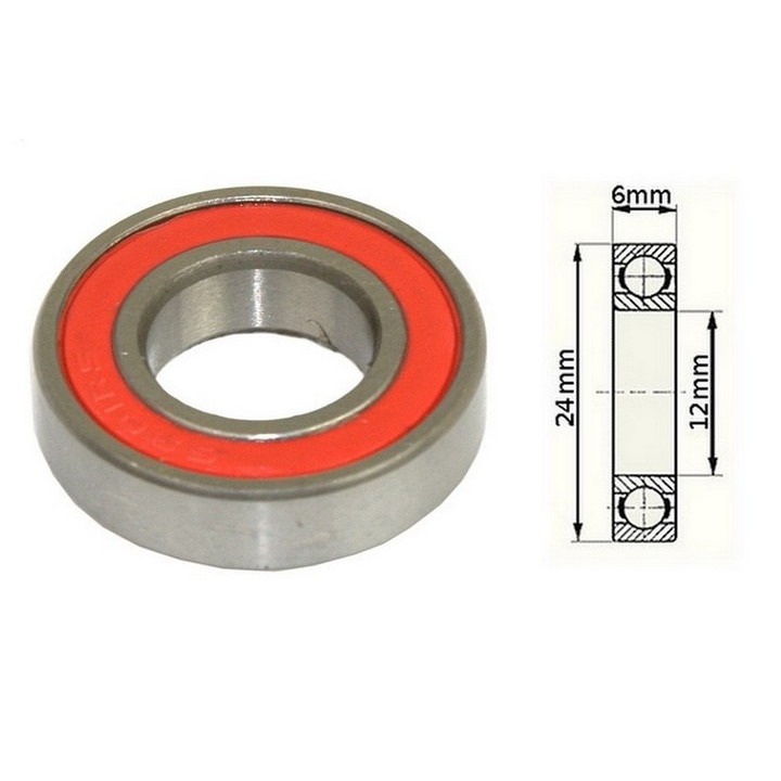 Łożysko tylnego sprzęgła 12x24x6 mm do skutera Romet 727 50 4T ECO JOY Komfort