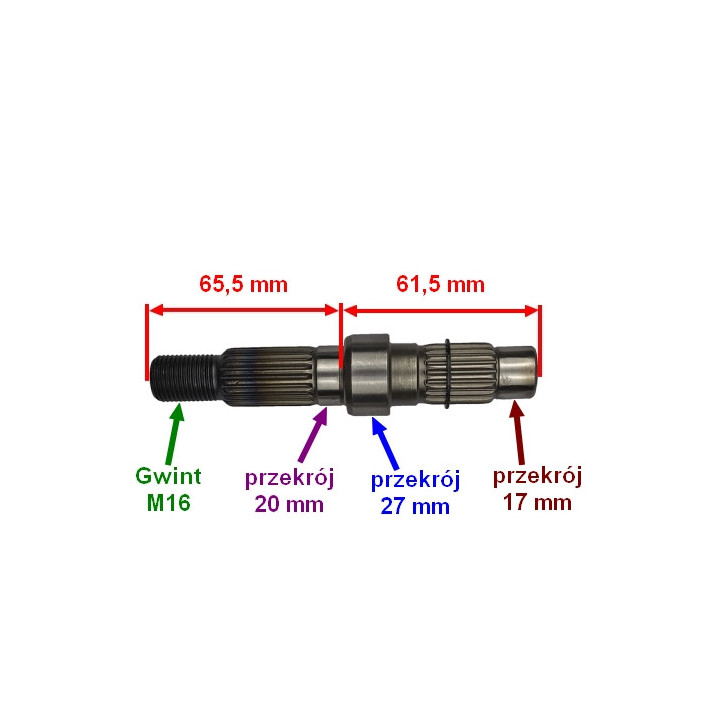 Tryby wałki przekładni do skutera Romet 727 50 4T ECO JOY Komfort - tryb wałek