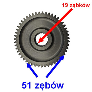 Tryb tylnej przekładni 51 z. do skutera Romet 727 50 4T ECO JOY Komfort - zębatka