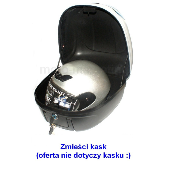 Kufer biały na jeden kask Do Skutera Romet 727 50 4T ECO JOY Komfort