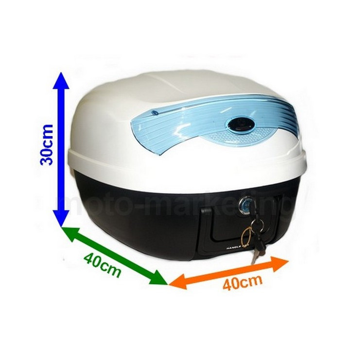 Kufer biały na jeden kask Do Skutera Romet 727 50 4T ECO JOY Komfort