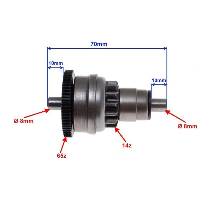 Bendix rozrusznika do skutera Romet 727 50 4T ECO JOY Komfort - bendiks
