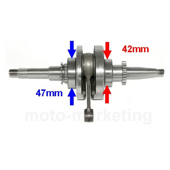 Wał korbowy do skutera Romet 727 50 4T ECO JOY Komfort - uszczelniacze