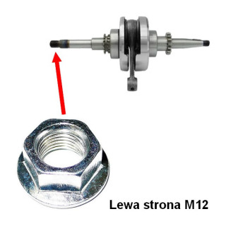 Nakrętka wału lewa strona do skutera Romet 727 50 4T ECO JOY Komfort