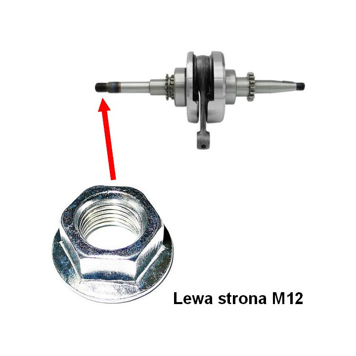 Nakrętka wału lewa strona do skutera Romet 727 50 4T ECO JOY Komfort