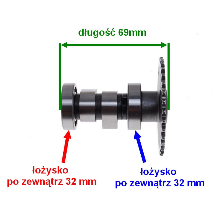 Wałek rozrządu do skutera Romet 727 50 4T ECO JOY Komfort