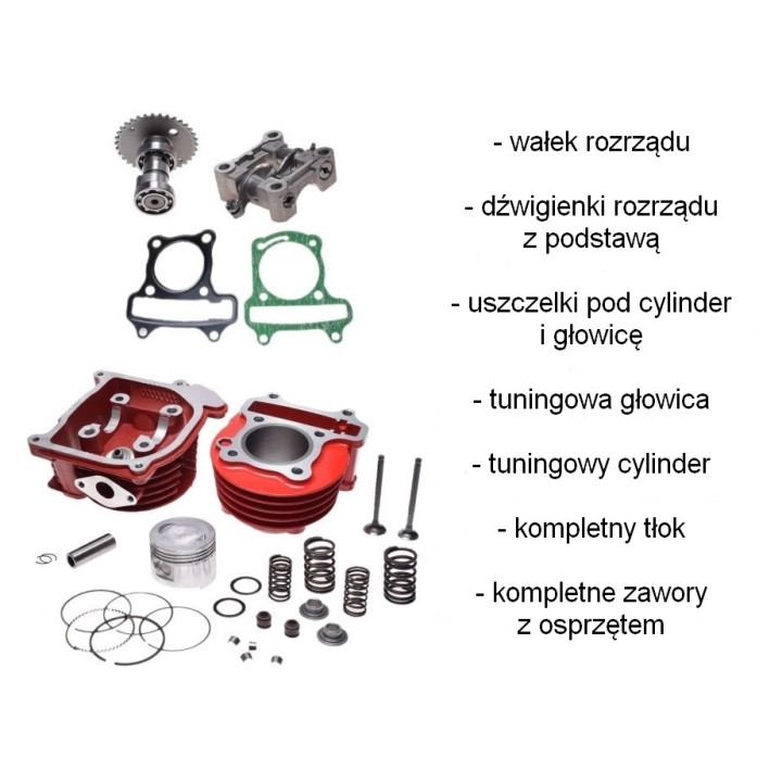 Cylinder głowica tuning 80 do skutera Romet 727 50 4T ECO JOY Komfort